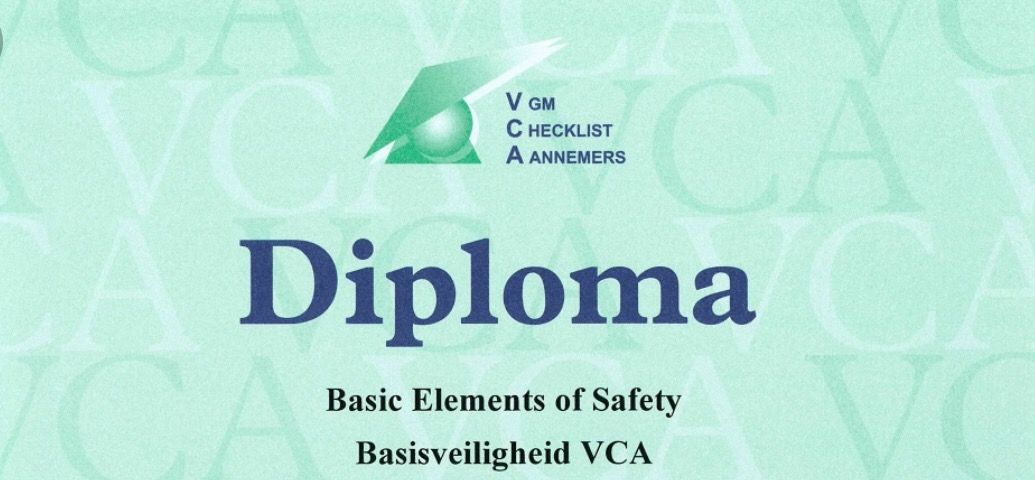 VCA Certificaat door ARBO Amsterdam